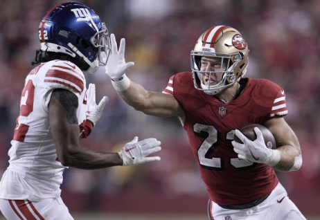 The 49ers beat up on the New York Giants 30-12 (From the Los Angeles Times)